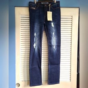 Skylton men's destroyed skinny jeans size 31